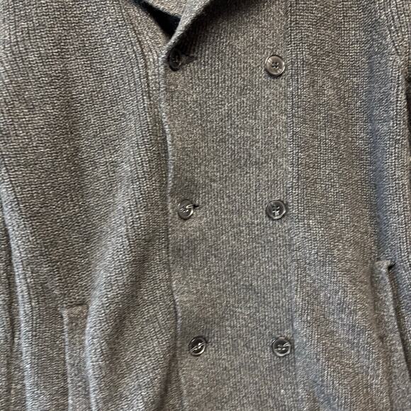 H&M Heavy Cable Knit Sweater Cardigan Double Breasted Preppy Fisherman Medium - Picture 12 of 13